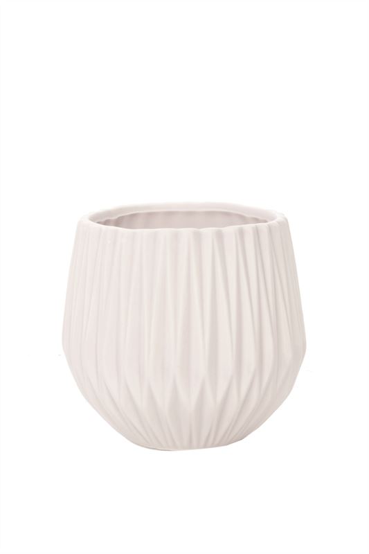 Pot Dolomite Stripe White